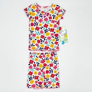 NWT Sara's Prints Toddler Girls Spring Floral Pajama Set Size 2 – 100% Cotton